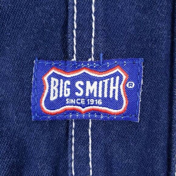 Big Smith Men's Carpenter Bib Overalls Size 40x32 Dark Wash Denim Cotton Farm - Picture 8 of 11